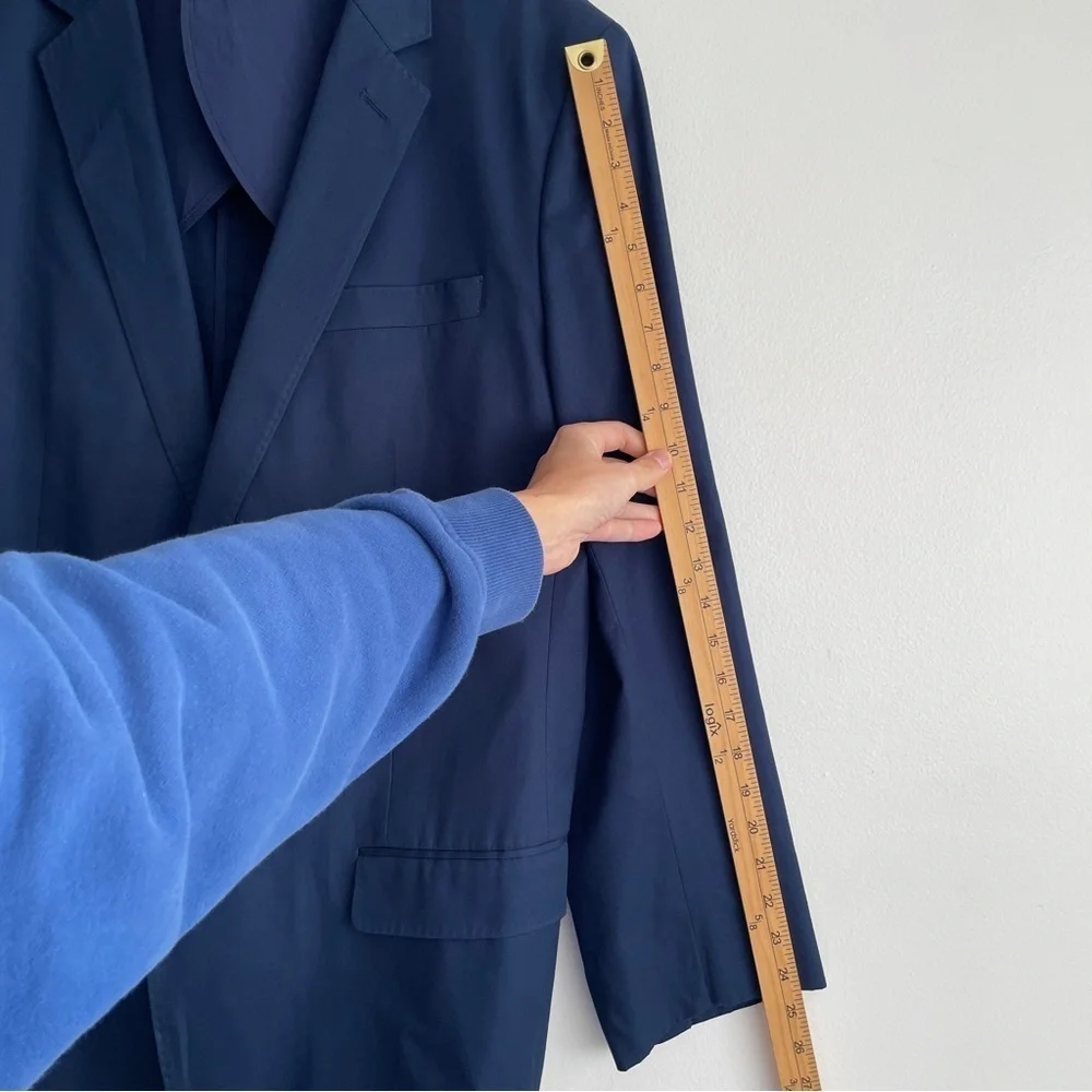 Bonobos navy blue blazer 44L Preppy Double Button Dressy Work Office Suit Jacket